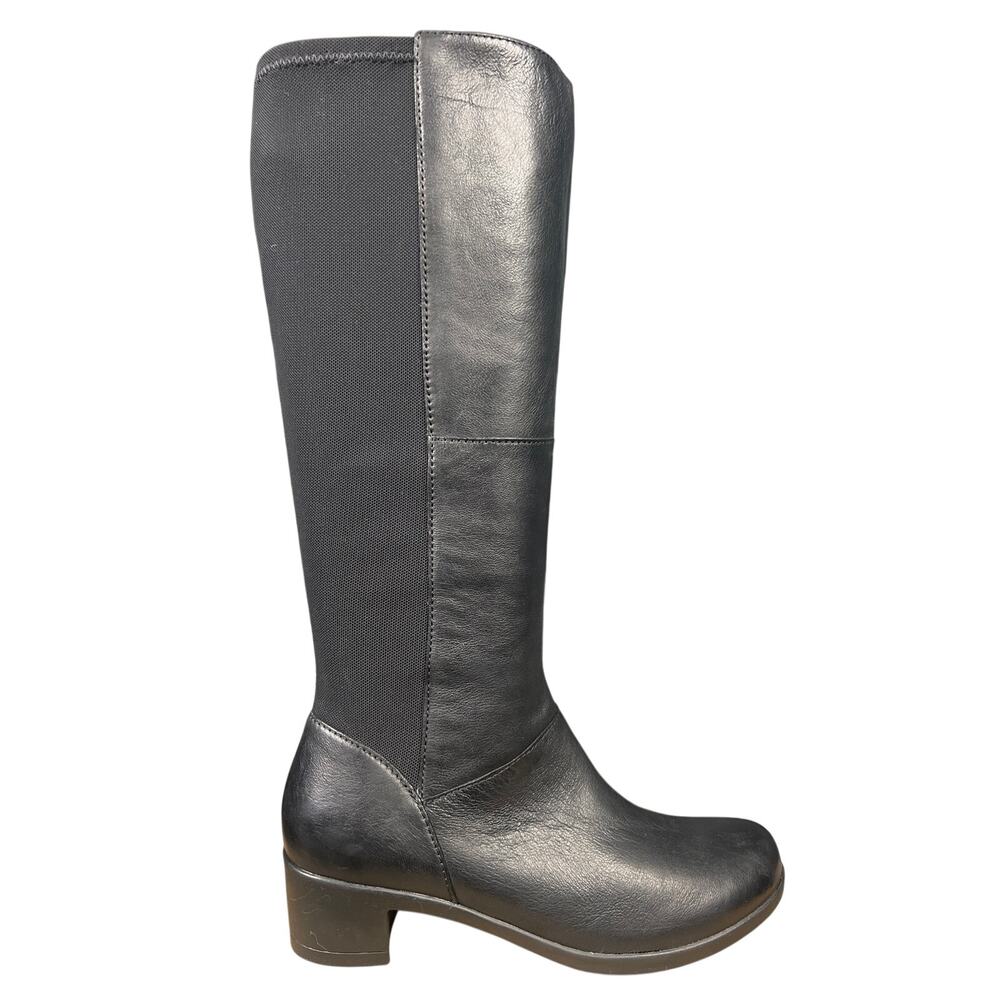 Dansko Women’s Celestine Black Leather Riding Boot Size 38 US 7.5/8